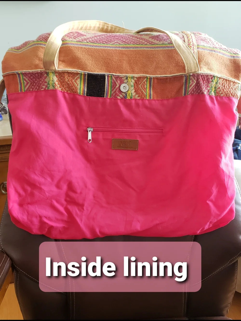 Tribal, Beautiful,America & Beyond Handcrafted, Embellished, Boho-Style Tote Bag - Picture 6 of 16
